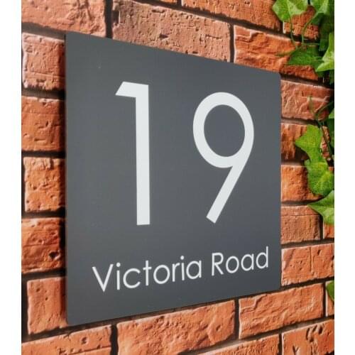 Customized Modern House Sign Personalised Street Name & Number Acrylic Large