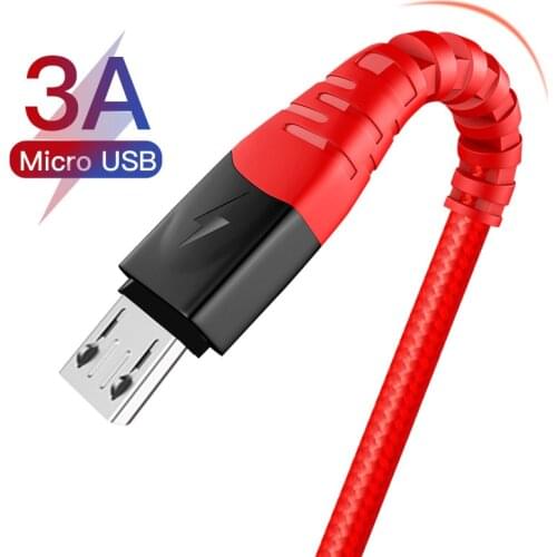 Micro USB Cable 3A Fast Charging USB Data Cable Cord for Samsung Xiaomi Redmi Note 4 5 Android Microusb Fast Charge 3M 2M Cable