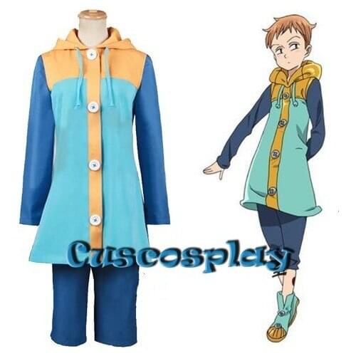 The Seven Deadly Sins Nanatsu No Taizai Sin of Sloth Harlequin King Cosplay Costume Uniform Outfit Halloween Xmas Party Suits
