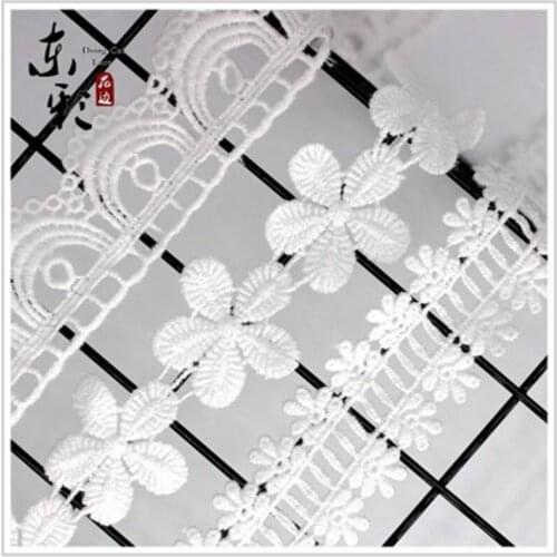 15yard Embroidery Lace Ribbon Decor DIY Sewing Handmade Crafts Fashion Skirt Edge Accessories Curtains Decoration