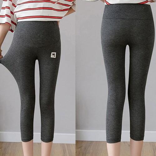 Maternity Legging Women Solid Shorts Pants Cat Sign Loose Adjustable Pants Comfortable Leggings Pants Clothes for Pregnant