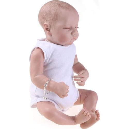 Simulation Unpainted DIY Silicone Reborn Baby Mold Doll Sets 19 Inch Realistic Looking Doll Toy For Kid Xmas Gift