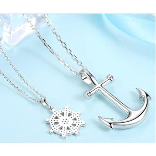 New Couple Anchor Male Pendant Female Clavicle Chain Simple Necklace