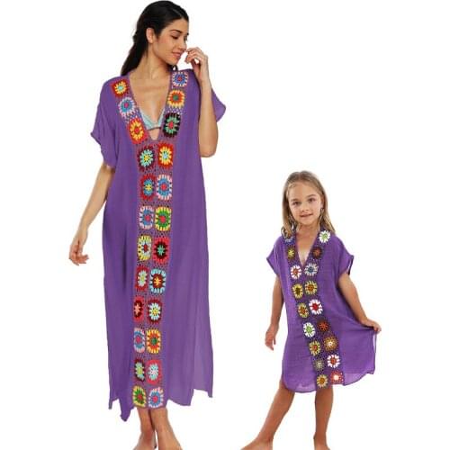 New Swim Cover Up Tunic White Robe Beach Dress Summer Women Beach Wear Boho Crochet Swimsuit ups 2020 White Long Pareo Beachwear