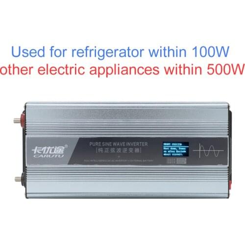 Superior full sustain 500W pure sine wave solar inverter 12V 220V 230V with fault prompts display and reverse wire protection