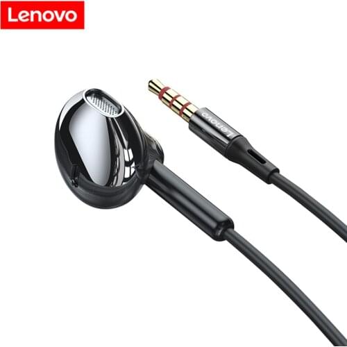 Lenovo XF06 3.5mm Wired Headphones In-Ear Headset Smart Phone Earbuds In-line Stereo Music Earphone Control with Microphone