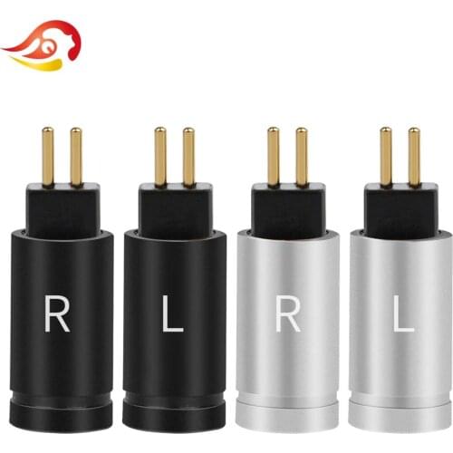 QYFANG 1 Pair 0.78mm Black Earphone Pins Headset Plug For UM3X W4R UE11 UE18 Wire Connector Audio Jack Frosted Shell Adapter