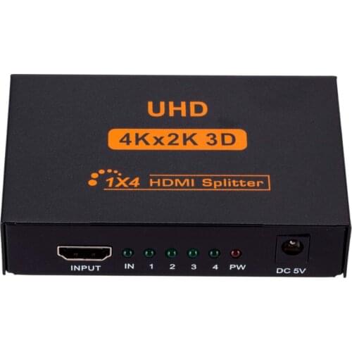 4K HDMI Splitter Full HD 1080p Video HDMI Switch Switcher 1X4 Dual Display For HDTV DVD PS3 Xbox