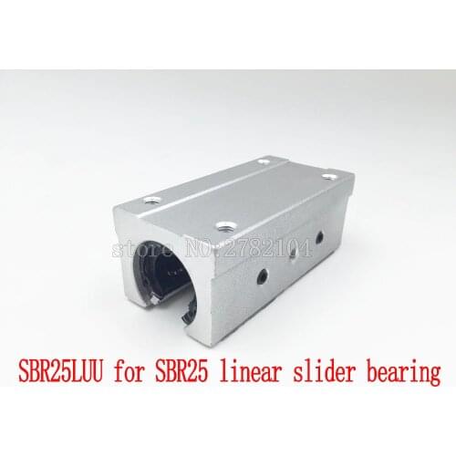 SBR25LUU aluminum block 25mm Linear motion ball bearing slide block match use SBR25 25mm linear guide rail 1pcs