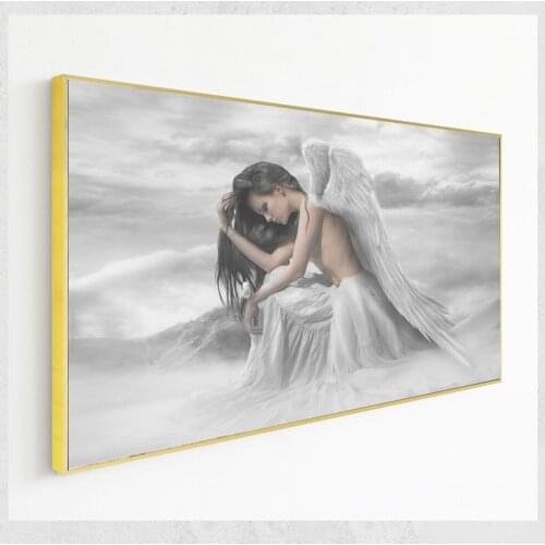 MUTU Modern Simple Black and White Dancer Print Poster Decor Angel Girl Canvas Painting Wall Picture Art Home Decor No Frame