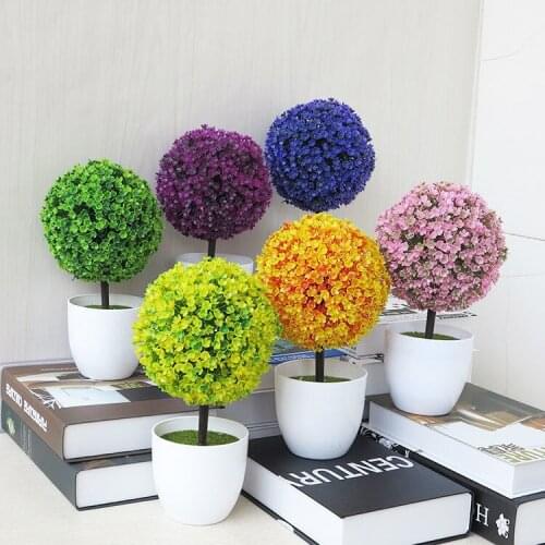 Wedding Decoration Simulation Fake Flower Bonsai Home Living Room Desktop Decoration Small Ornaments Simulation Plant Potted