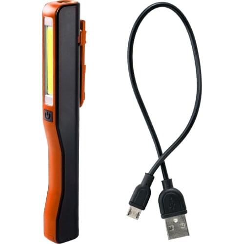 USB Rechargeable COB LED Flashlight Portable worklight Magnetic Pen Light Clip Torch Work Light Inspection Lamp For Outdoor