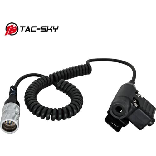 TAC-SKY Tactical Headset Ptt Military Adapter 6-Pin U94 Spring Wire Ptt Suitable For AN/PRC 148152 Walkie-Talkie Dummy Case