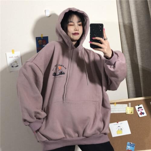 Sweatshirts Female Hoodies Thick Women Pullover Tops Long Sleeve Womens Hoodies Harajuku Woman Hoodie Hooded for Ladies Clothes