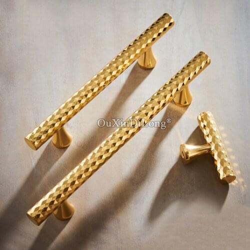 Luxury European 10PCS Solid Brass Cabinet Door Handles Drawer Pulls Cupboard Wardrobe Closet Kitchen TV Cabinet Handles