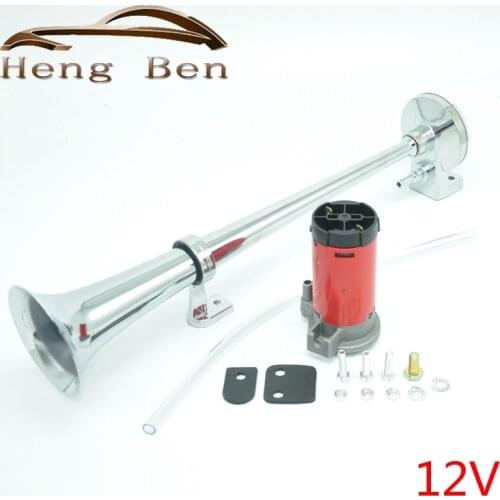 Universal 17 Inch 150DB Loud Car Air Horn 12V 180 Hertz Single Trumpet Compressor Bocina for Trucks Cars Automobiles