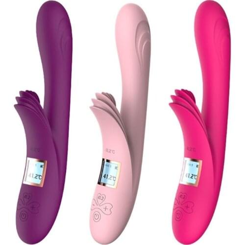 41.2°C Heating 10 Speed G Spot Vibrator Vibrating Dildo Adult Sex Toy for CliT Stimulation Quiet Rabbit Vibrator for Women