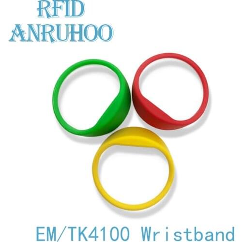 5PCS Access Control Waterproof Wristband EM/TK4100 Smart Chip ID Card RFID Induction Badge 125Khz Bracelet Tag Key