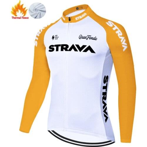 Strava Winter Thermal Fleece Mallot Long Sleeve Maillot Cycling Jersey 자전거의류 Camisa Ciclismo Masculina Tricota Ciclismo Hombre