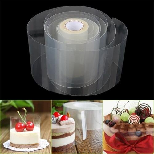 1Pc 8cm 10cm Transparent Clear Mousse Surrounding Edge Wrapping Tape Baking Cake Dessert Collar DIY Kitchen Cake Decorating Tool