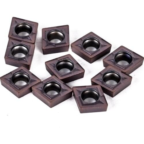 10pcs/Set CCMT060204 Internal Carbide Inserts Durable Blades 2.38mm Thickness Cutter for CNC Lathe Turning Tool Boring Bar