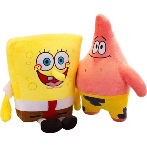 2pcs/Pair Mini Sponge Plush Dolls Patrick Plush Toy for Baby Soft Cartoon Toy for Kids Doll Birthday Gift Home Decoration