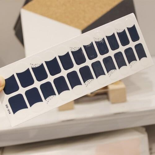 22tips/sheet Waterproof Toe Nail Stickers Full Cover Foot Decals Toe Nail Wraps Adhesive Stickers DIY Salon Manicure