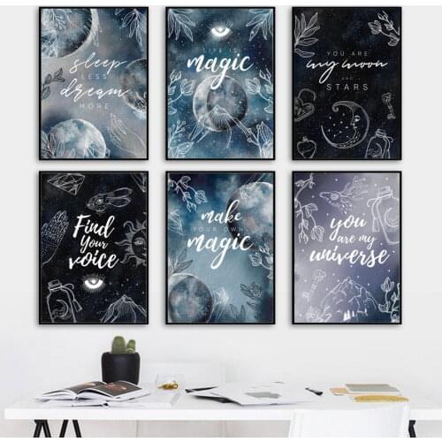 5D Full Square Diy Diamond Painting Inspirational Quotes Starry Sky Cross Stitch Kit Mosaic Rhinestone Embroidery Picture