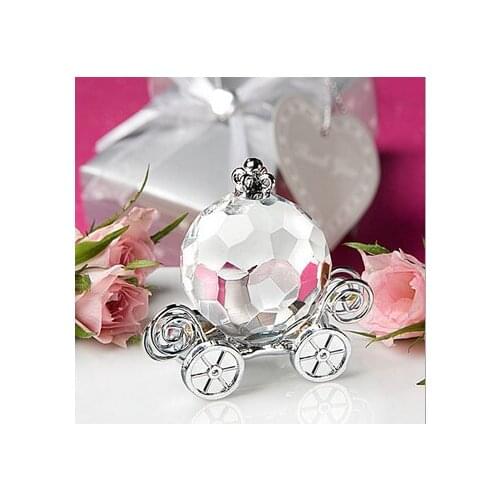 80Piece/Lot With Free Shipping Wedding Gifts For Guests Crystal Cinderella Pumpkin Coach Favors Crystal Wedding Favors