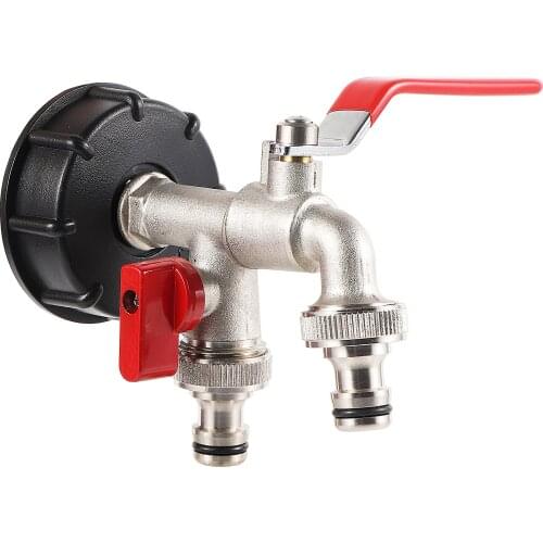 IBC Tank Adapter S60X6 1/2" Garden Hose Faucet Water Tank Hose Connector Tap Replacement Connector Fitting Valve Garden Supplies