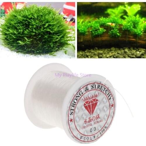 Aquarium Fish Tank Moss Line Binding Ultrathin Crystal Line 100m 0.3mm Aquatic Plants Wood Floating Water Grass Accessories C42