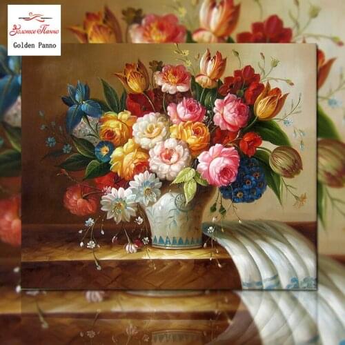 Gloden Panno,5D,Full,DIY Diamond Embroidery,square,Diamond Painting,Cross Stitch,3D,Diamond,Mosaic,Needlework,Crafts,flower 717