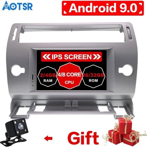 Android9.0 Octa Core Car GPS Navigation DVD Player For Citroen C4 Quatre Triumph 2004-2012 multimedia radio GPS navigation video