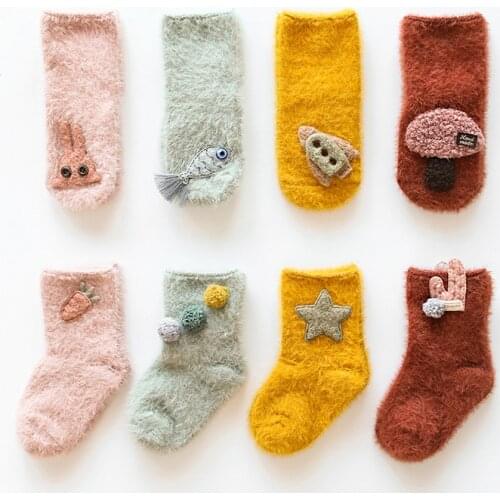 Velvet Baby Socks For Baby Girl Baby Boys Calcetines Bebe Toddler Newborn Infant Winter Thick Meias TS78