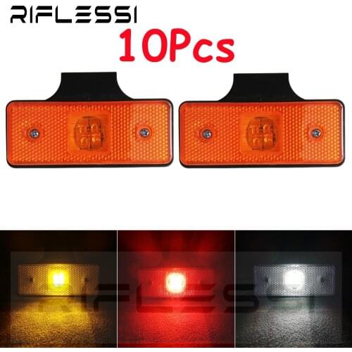 10 x Truck Trailer Clearance Lights 12V 24V Side Marker Reflector Turn Signal Lamp Lorry Boat Running Lights Red Amber White
