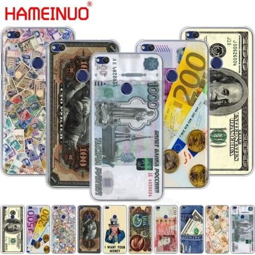 HAMEINUO money cash dollar Ruble Cover phone Case for huawei Ascend P7 P8 P9 P10 P20 lite plus pro G9 G8 G7 2017