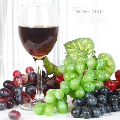 3PCS/Set Artificial Fruit Grape High Simulation PE Soft Foam Material Berry Decor DIY Garden Balcony Green Plants Accessories