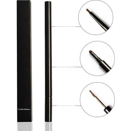 Eyebrow Pencil Three in One Waterproof Sweat-proof Long-lasting Makeup Easy To Color Not Easy To Take Off Private Label