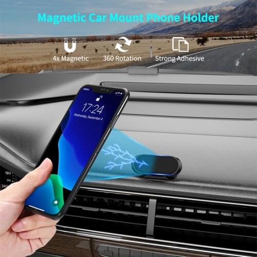 KISSCASE Universal Magnetic Phone Holder Cable Hooker Center Console Mount Stand Car Bracket Strip GPS Mobile Phone Support
