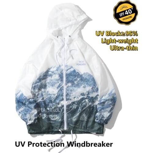 Summer Sun UV Protection Clothing Skin Coat Mens Windbreaker Cycling Sportswear Fishing Clothing Oversize Y2K Fashion Steetwear