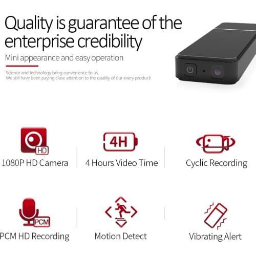 1080P Full HD Mini Camera Cam Recorder Sports DV DVR Portable USB Video Camera 240 Minutes Long Recording HD Sports Monitoring