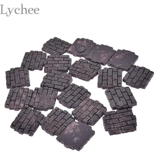 Lychee Life 20pcs/30pcs Wall Brick Miniature Mini Bricks Garden Decor DIY Dollhouse Decoration Supplies Accessories