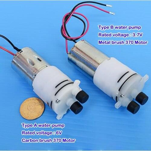 Mini 370 Motor Water Pump DC 3.7V-12V Electric Self-priming Pump Diaphragm Pump Water for Dispenser Water Pump Fish Farming Pump