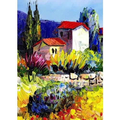 TAILOR wall stickers Cuadros 5D diamond painting 5D Cross stitch kit haft diamentowy set Full square landscape house colour art