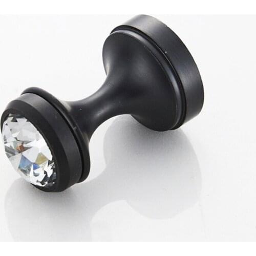 Wall Mounted Crystal Hook Hanger Brass Hook Mini Single Hook Robe Hook with Screws for Hanging Clothes Coat Key Hat Jewelry