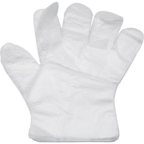 1000pcs Disposable Plastic Clear Gloves for Food Salon Beauty Catering