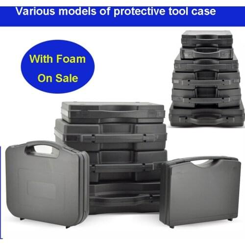 Plastic safety box Photographic instrument Tool case Hardware toolbox Impact resistant sealed waterproof box with pre-cut foam