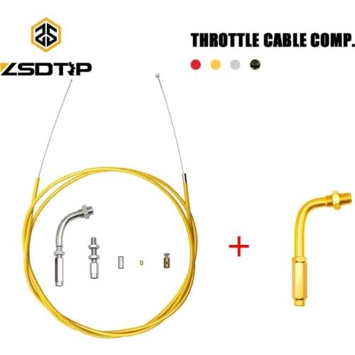 ZSDTRP 190cm Motorcycle Throttle Cable Gas Brake Clutch Cable Repair Kit For CBR125 CRF230 KLX EXC DUKE NINJA Dirt Bike ATV Quad