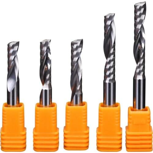 1pc 3.175 4 6 8 mm One Flute Router Bits CNC Milling Cutters for Aluminum Wood Acrylic Carbide End Mill