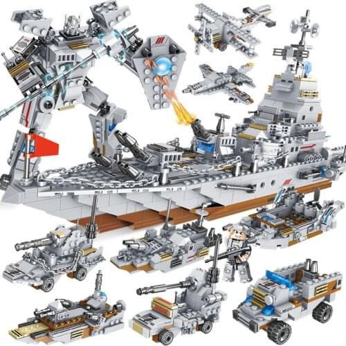 Warship Series Army Warship Compatible With Small Particles Assembled Building Block Toys Gift For Boyfriend